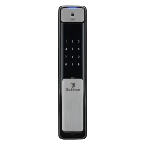 Thiết kế sang trọng của Khóa thông minh Gabörse GE-638VTS trên cửa gỗ