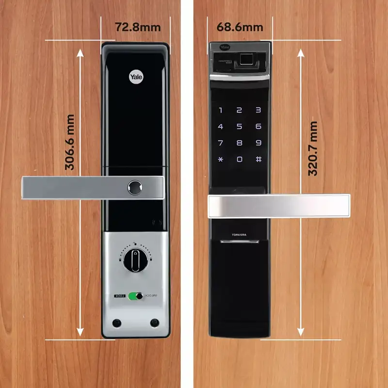 Cảm biến vân tay chính xác cao trên Khóa thông minh Yale YDM 4109A BLK