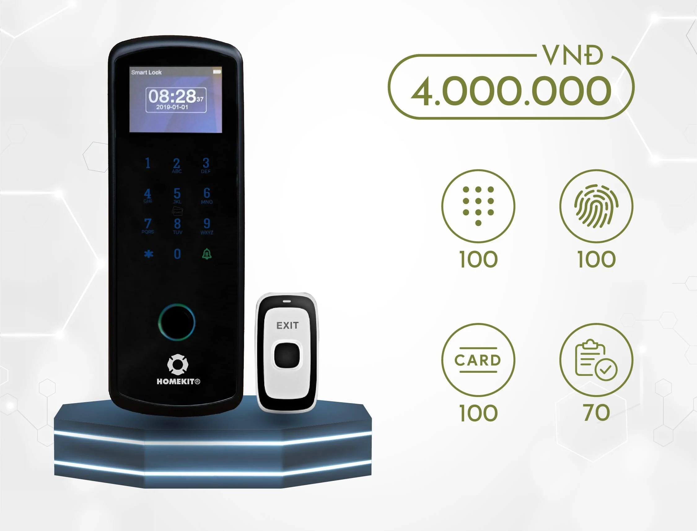 Kỹ thuật viên chuyên nghiệp đang lắp đặt khóa cửa vân tay trên cửa gỗ, thể hiện sự tỉ mỉ và chính xác